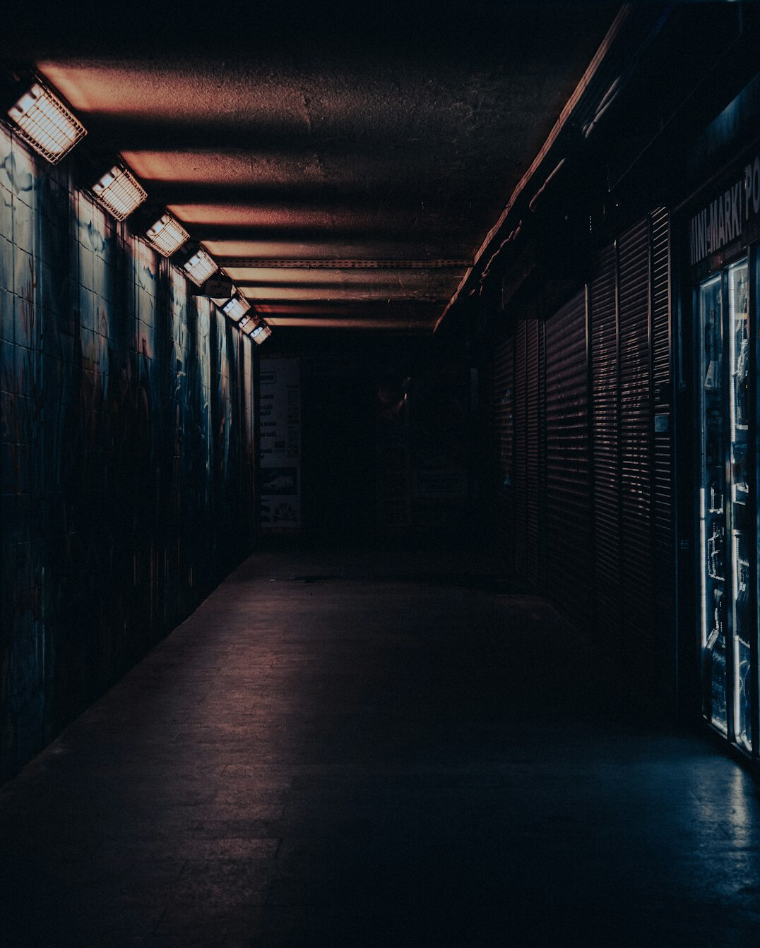 suspenseful scene in dark alley