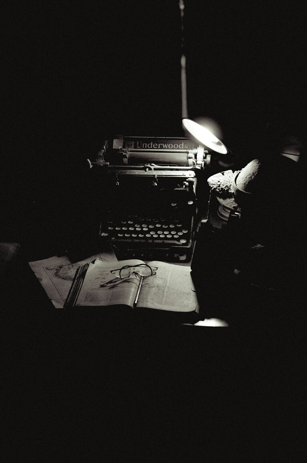 mystery writer at work